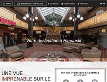 Tablet Screenshot of hotelrimouski.com